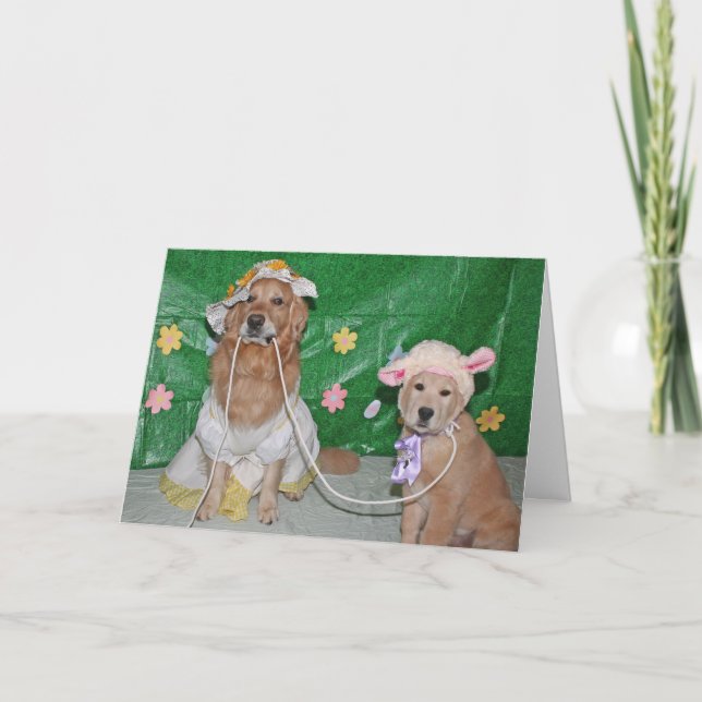 Tarjeta Festiva Maria tenía un poco de oro para Pascua (Anverso)