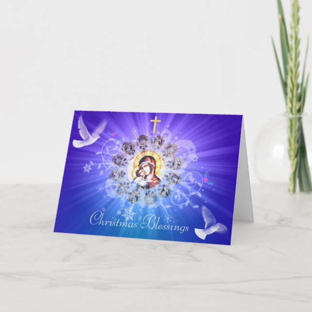 Tarjeta Festiva María y Jesús (Anverso)