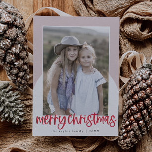 Tarjeta Festiva MARIAH Navidades de fotografía familiares del Arco