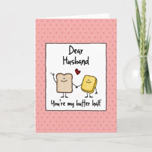 Tarjeta Festiva Marido - media mantequilla - El día de San Valentí