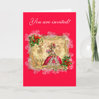 Tarjeta Festiva Marie Antoinette Navidades Ball