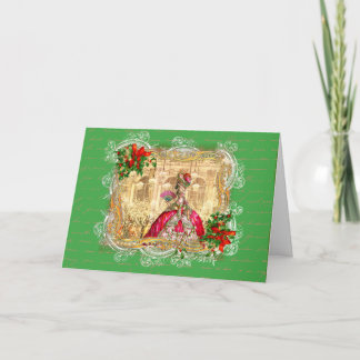 Tarjeta Festiva Marie Antoinette Navidades Ball