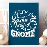 Tarjeta Festiva Marina Querida Santa, Fueron Los Navidades De Gnom<br><div class="desc">Marina Querida Santa,  Era La Tarjeta De Festividad De Los Navidades Gnome. Personalice este diseño moderno y personalizado con su propio saludo interno.</div>
