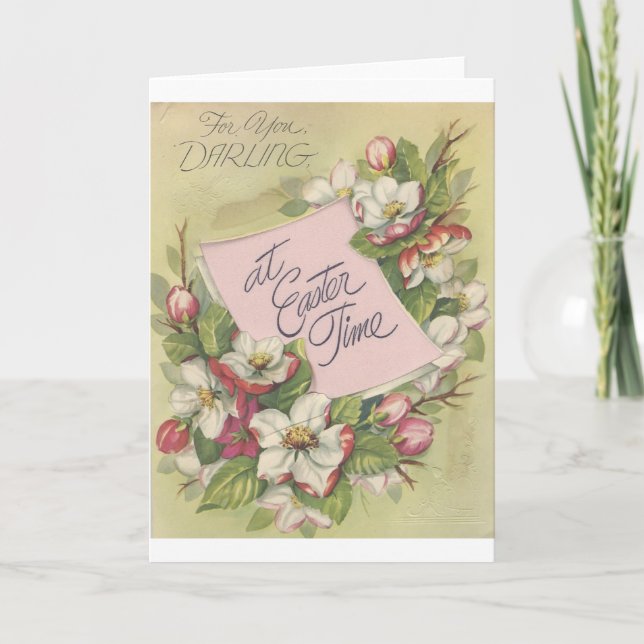 Tarjeta Festiva "Mario", la vieja historia de la Pascua (Anverso)