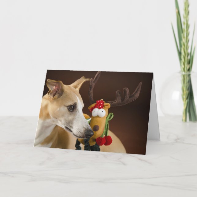 Tarjeta Festiva Marioneta con Navidades (Anverso)