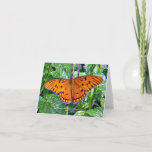 Tarjeta Festiva Mariposa anaranjada<br><div class="desc">Dé esta tarjeta hermosa a la que usted ama. Con una foto de una mariposa hermosa y dígales cuánto usted los ama.  Esta tarjeta es interior en blanco.</div>