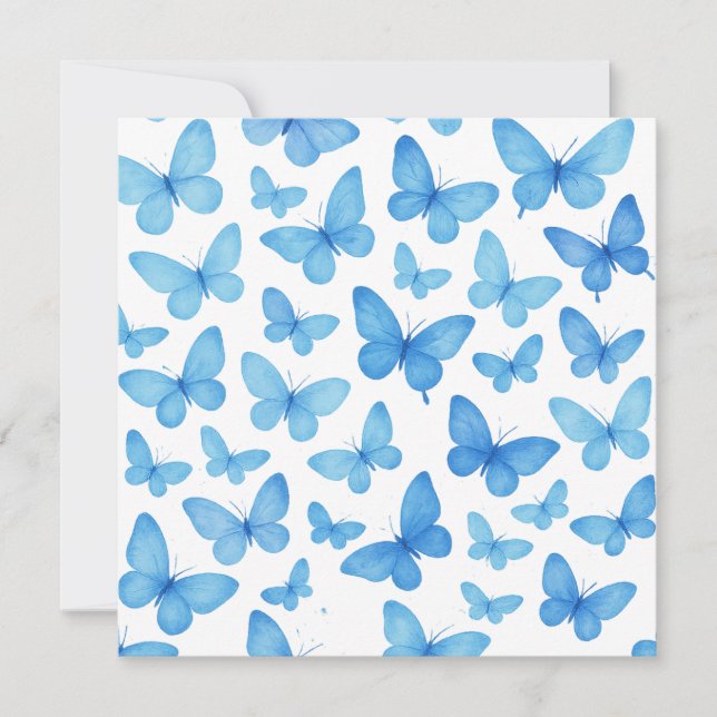 Tarjeta Festiva Mariposa azul (Anverso)