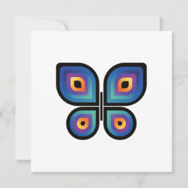 Tarjeta Festiva Mariposa de la llama del pavo real