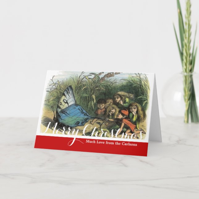 Tarjeta Festiva Mariposa Elf Artwork Cuidad Elves Butterflies (Anverso)