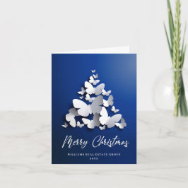 Tarjeta Festiva Mariposa Monarca Navidades Saludo Corporativo