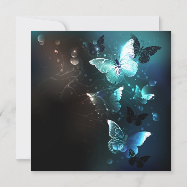 Tarjeta Festiva Mariposas nocturnas (Anverso)