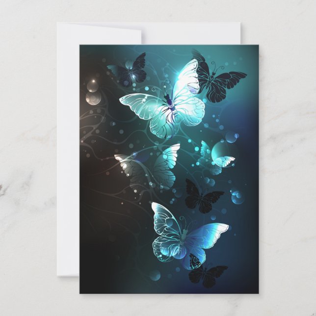 Tarjeta Festiva Mariposas nocturnas (Anverso)