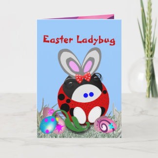 Tarjeta Festiva Mariquita de Pascua