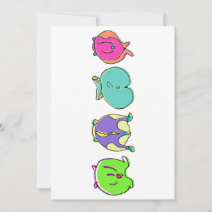 Tarjeta Festiva Marismas de Hamster coloridas