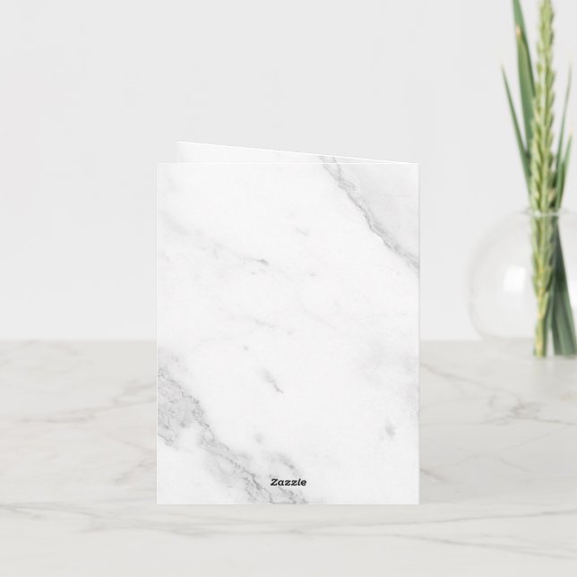 Tarjeta Festiva Mármol Blanco (Reverso)