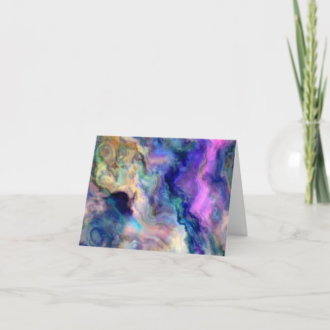 Tarjeta Festiva Mármol colorido (Anverso)