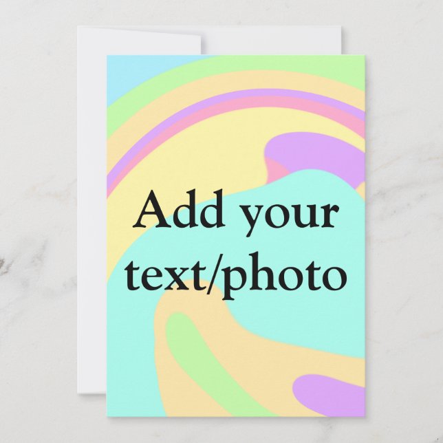 Tarjeta Festiva Mármol de vertido acrílico simple agregue su texto (Anverso)