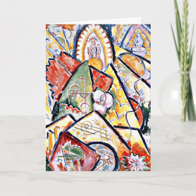 Tarjeta Festiva Marsden Hartley - tema musical (Anverso)