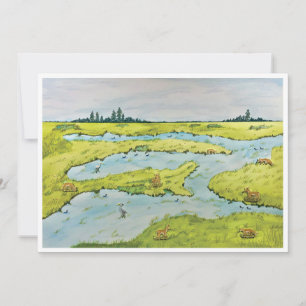 Tarjeta Festiva Marsh Postcard