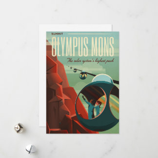Tarjeta Festiva Marte Olympus Mons Sistema Solar Volcán Más Alto