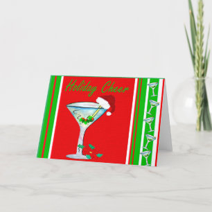 Tarjeta Festiva Martini Christmas Holiday Christmas cards