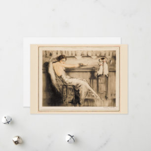 Tarjeta Festiva Martini por Louis Icart