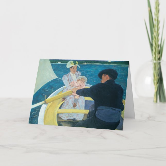 Tarjeta Festiva Mary Cassatt - La Fiesta del barco (Anverso)