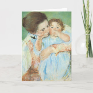 Tarjeta Festiva Mary Cassatt - Madre e hijo