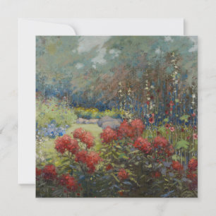 Tarjeta Festiva Mary Hiester Reid - Un Jardín En Septiembre