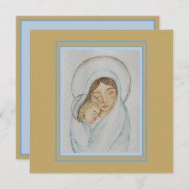 Tarjeta Festiva Mary’s Mantle & Child Christmas Flat Card