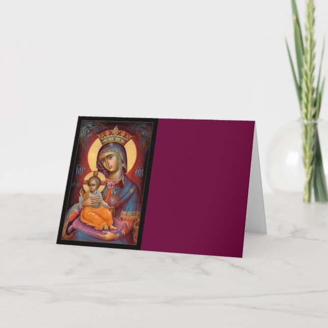 Tarjeta Festiva Mary - THEOTOKOS (Anverso)