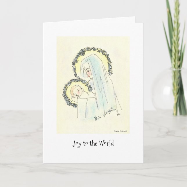 Tarjeta Festiva Mary y Child (Anverso)