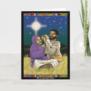 Tarjeta Festiva Mary y Joseph