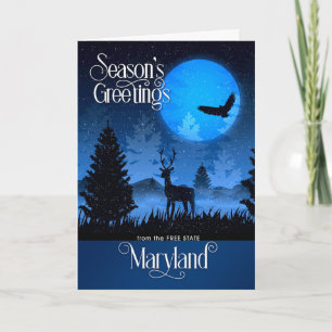 Tarjeta Festiva Maryland El Venado De Woodland Estatal Libre