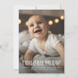 Tarjeta Festiva Más alegría este año lindos Navidades de fotos