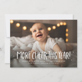 Tarjeta Festiva Más alegría por los Navidades de fotografía de est