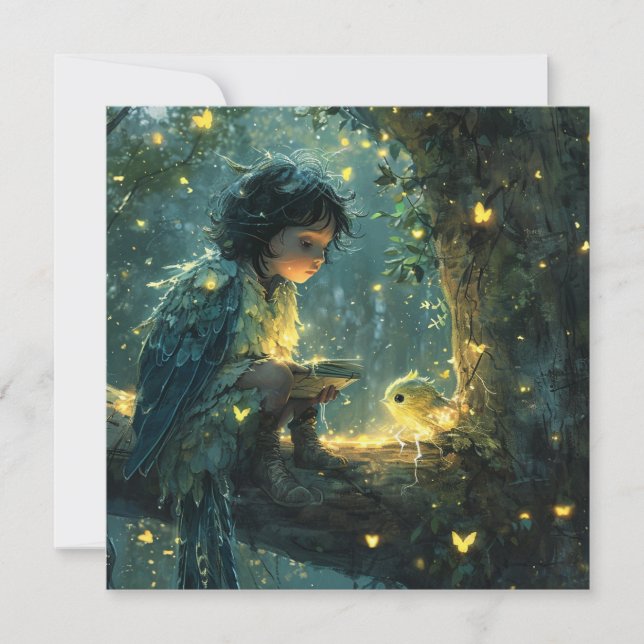 Tarjeta Festiva Más allá de las palabras: Expresar con Ilustracion (Anverso)