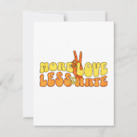 Más amor menos odio - Tipografía hippie