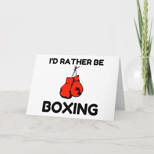 TARJETA FESTIVA MÁS BIEN SER BOXEO (Anverso)