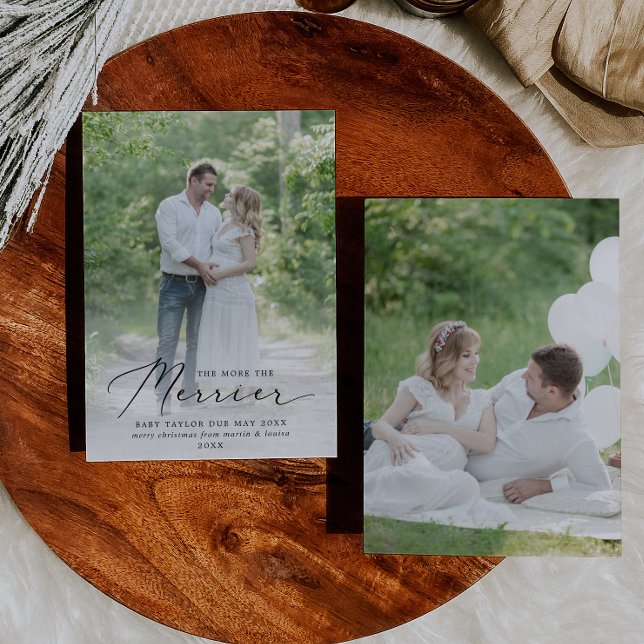 Tarjeta Festiva Más Delicada Es La Foto De Embarazo Más Merrier (Subido por el creador)