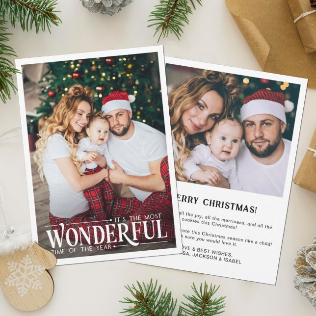 Tarjeta Festiva Más maravilloso momento para fotografiar Navidades (Subido por el creador)