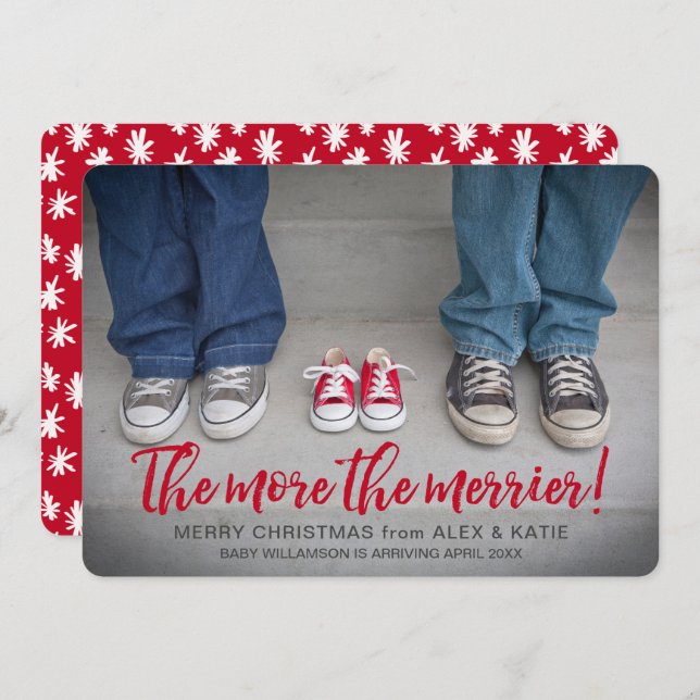 Tarjeta Festiva Más Navidades del embarazo más despiadados (Anverso / Reverso)