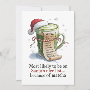 Tarjeta Festiva Más Propenso a Beber Matcha Mientras Todos los Dem