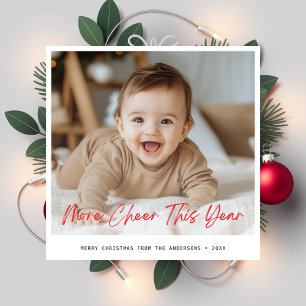 Tarjeta Festiva Más viveza este año, bebé Navidades divertidos fot