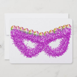 Tarjeta Festiva Máscara de Purim Esther con la piedra gemela de la