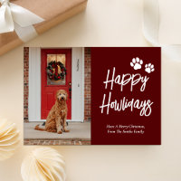 Mascota de caligrafía roja feliz de Howlidays