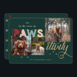 Tarjeta Festiva Mascota De Diversión De Pawsitividad 3 Collage de<br><div class="desc">Envíe su alegría y positividad de vacaciones a su familia y amigos esta temporada navideña con nuestra divertida y festiva temática de perro 3 tarjeta de Navidades de vacaciones de collage de fotos de mascotas. Tarjeta de vacaciones perfecta para los amantes de las mascotas. El diseño presenta un diseño festivo,...</div>