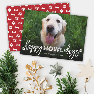 Tarjeta Festiva Mascota de fotos del amante del perro con guión de