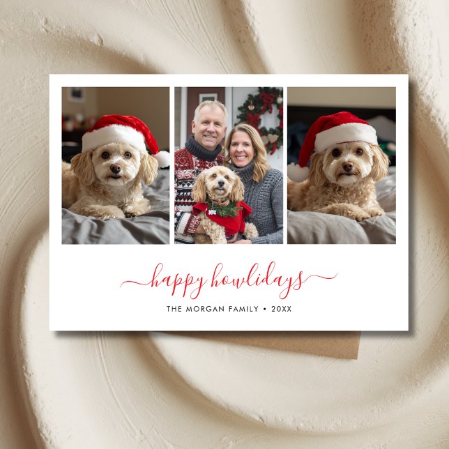 Tarjeta Festiva Mascota de guiones de Whimsy Foto Navidades felice (Subido por el creador)