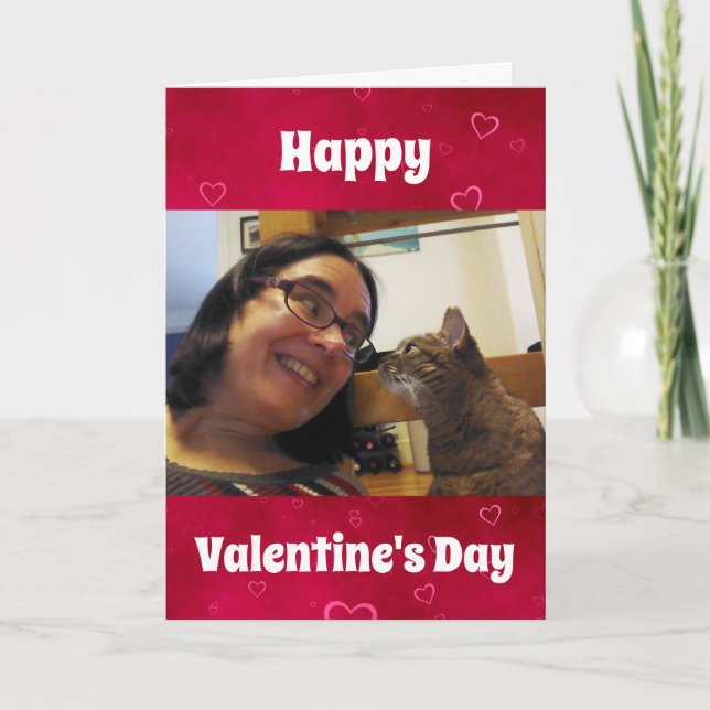 Tarjeta Festiva Mascota de perro día de San Valentín foto de papá  (Anverso)